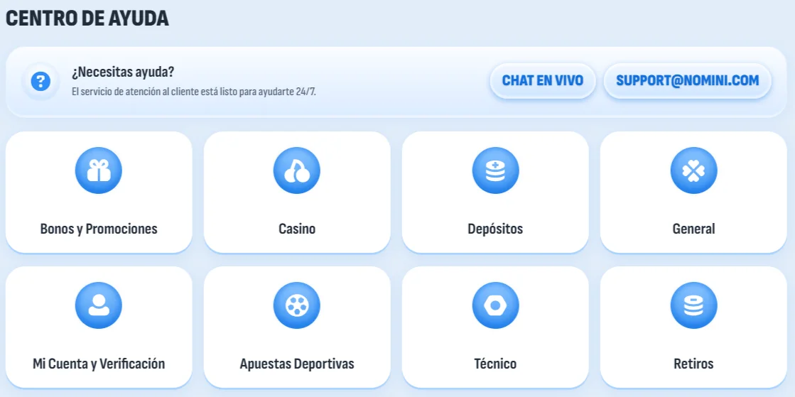 Atención al Cliente en Nomini